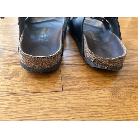Birkenstock Arizona Black Leather Double Strap Sandals women size 36 US 6 - Picture 7 of 9